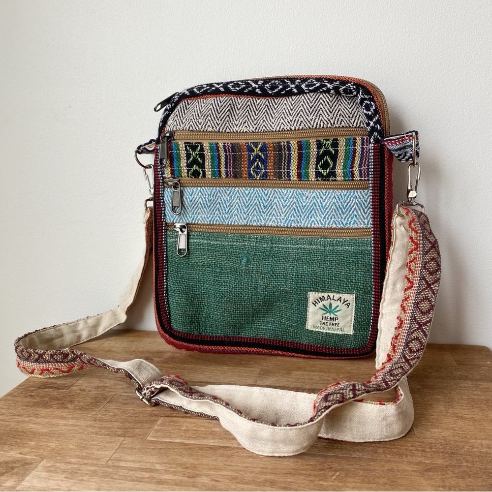 Himalaya • Made in Nepal Hemp Linen Crossbody Bag